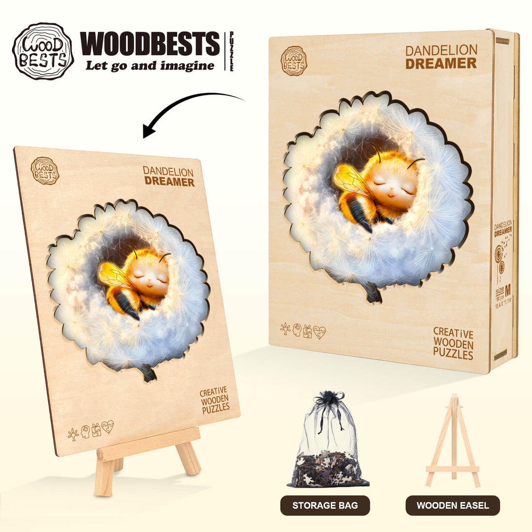 Dandelion Dreamer Wooden Jigsaw Puzzle