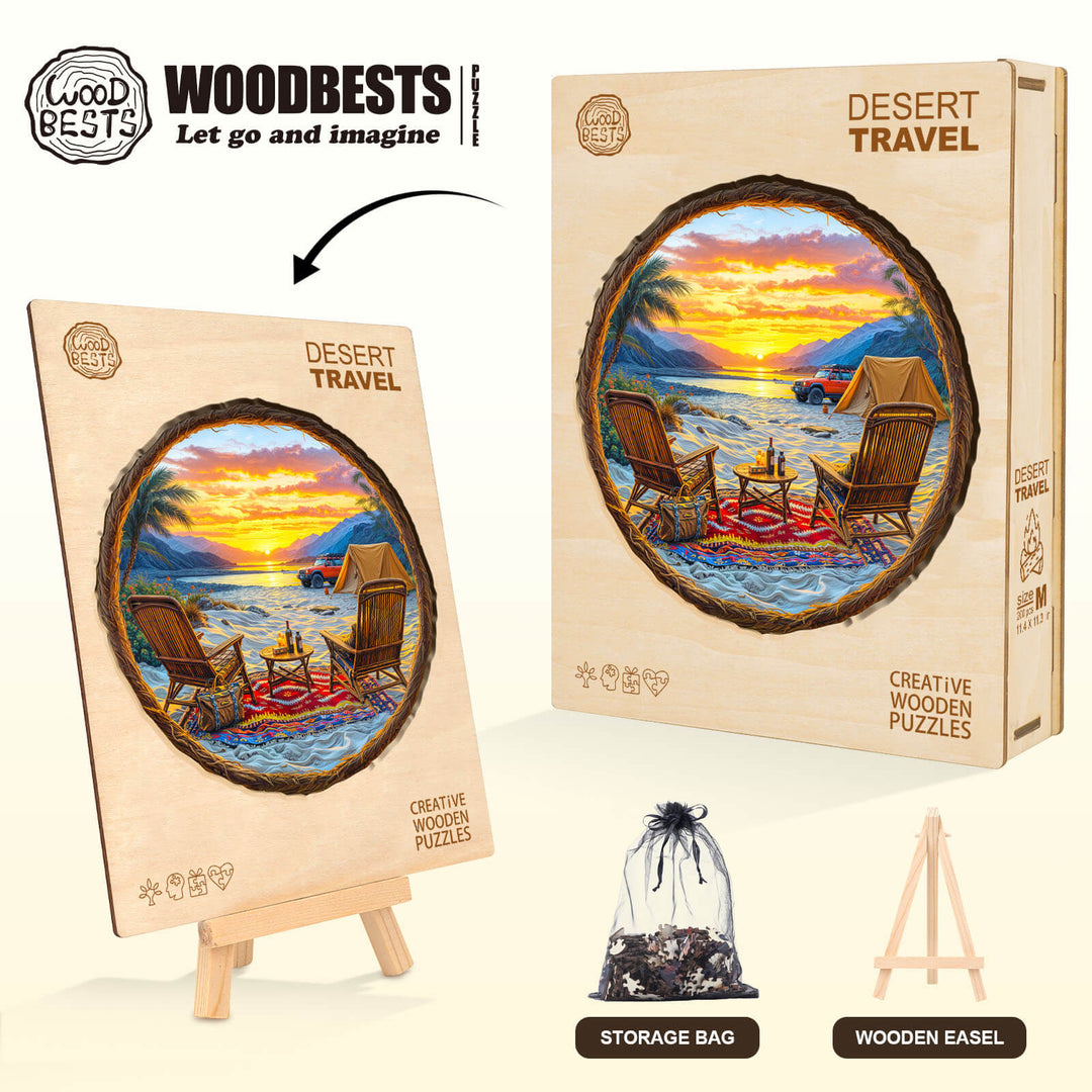 Desert Travel Wooden Jigsaw Puzzle
