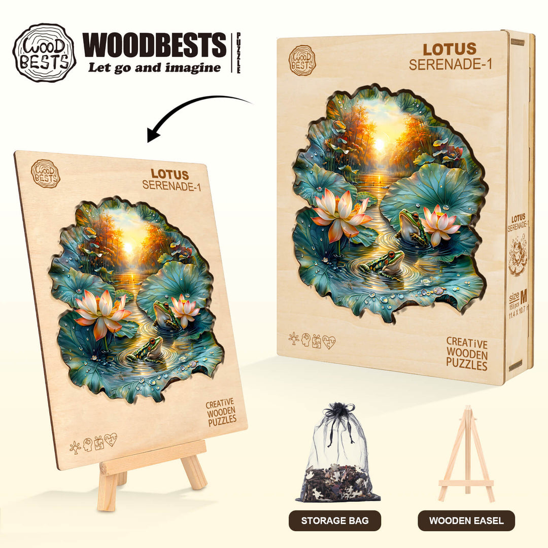 Lotus Serenade-1 Wooden Jigsaw Puzzle