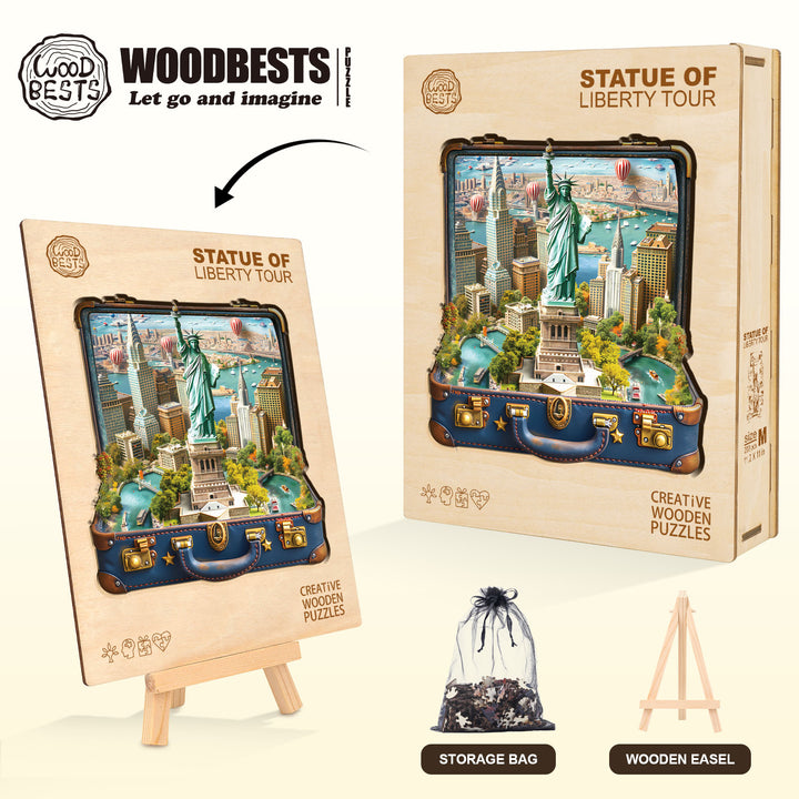 Statue of Liberty Tour Wooden Jigsaw Puzzle