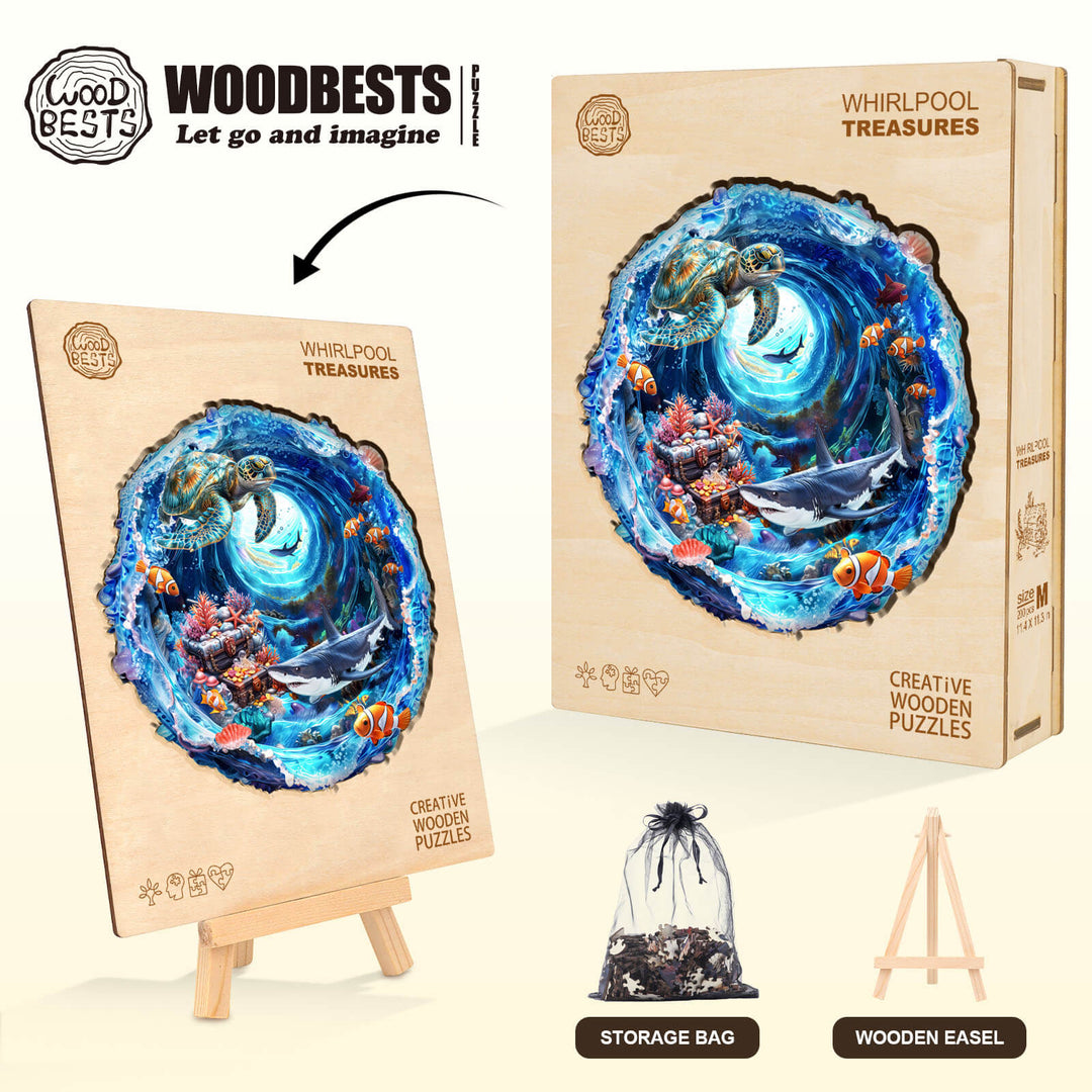 Whirlpool Treasures Wooden Jigsaw Puzzle