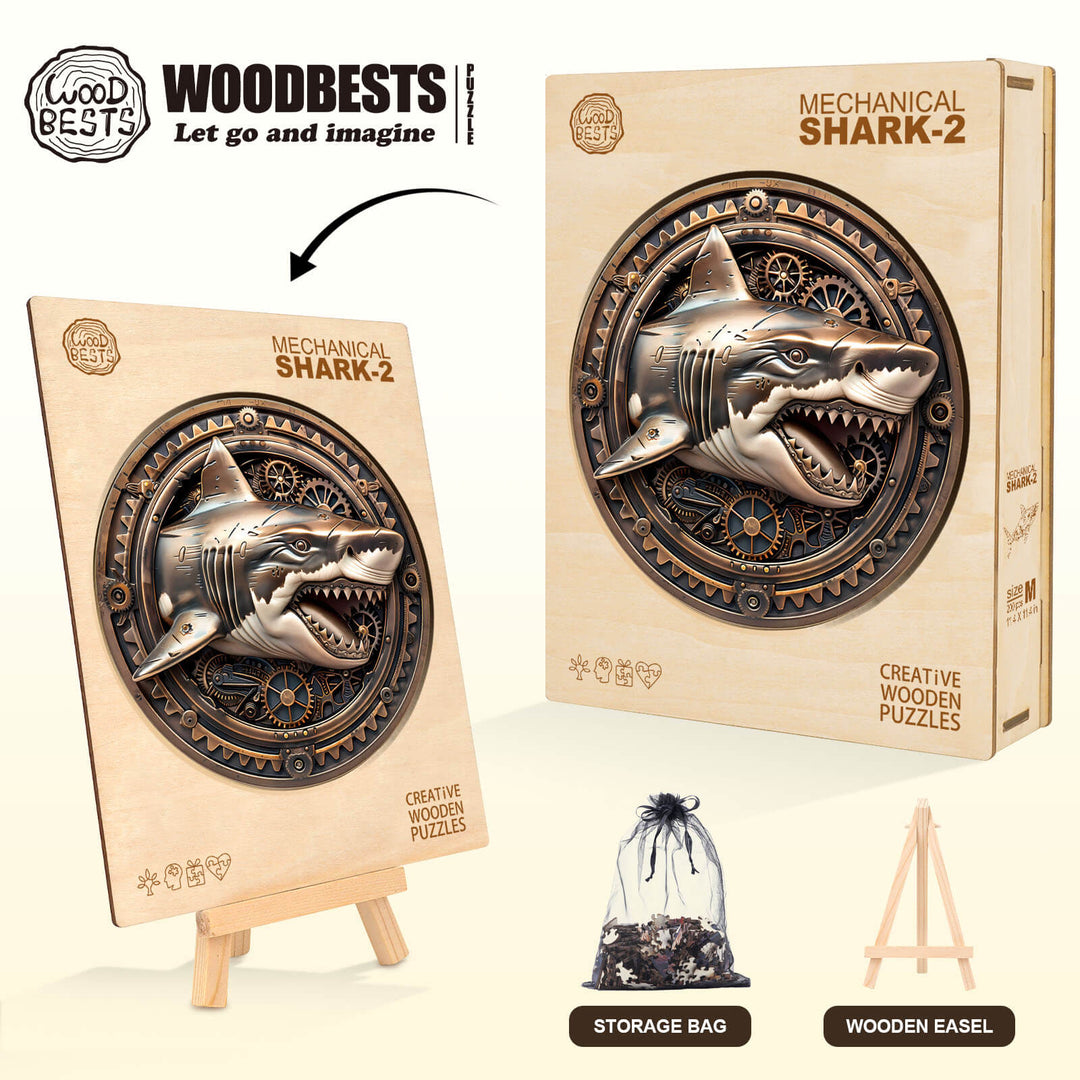 Mechanical Shark-2 Wooden Jigsaw Puzzle