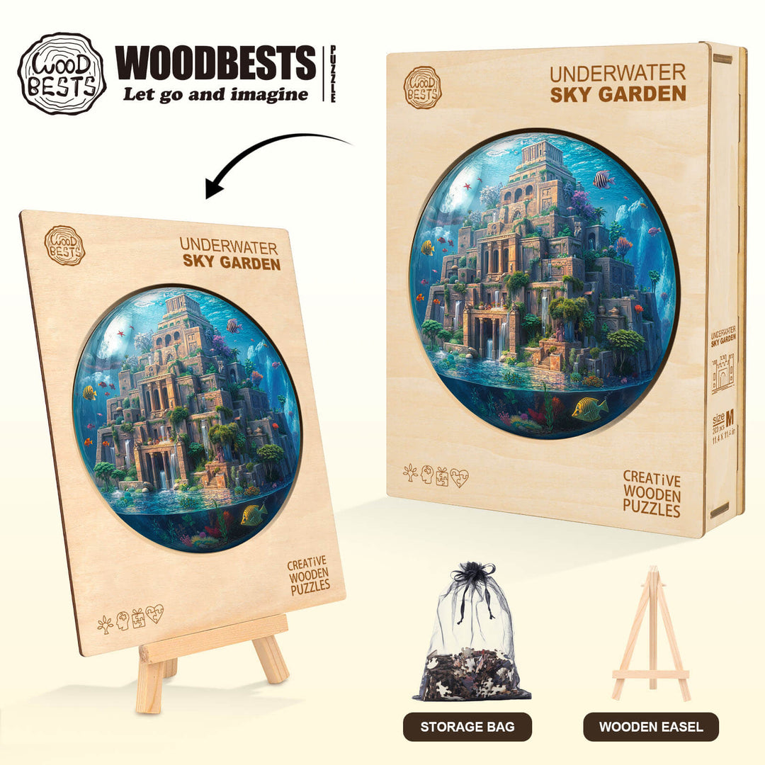 Underwater Sky Garden Wooden Jigsaw Puzzle