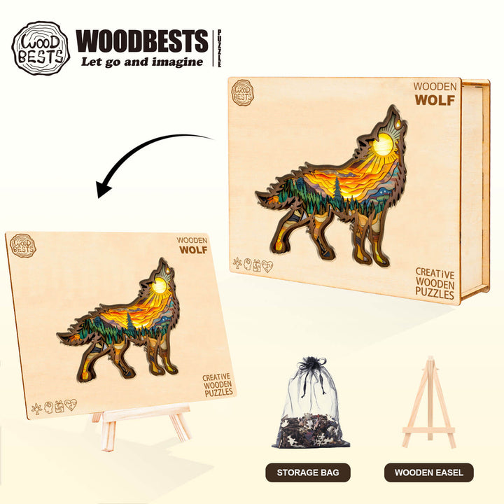 Wooden Wolf Wooden Jigsaw Puzzle