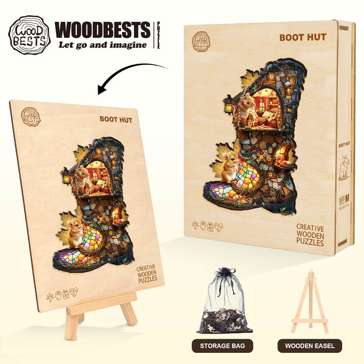 boot hut Wooden Jigsaw Puzzle