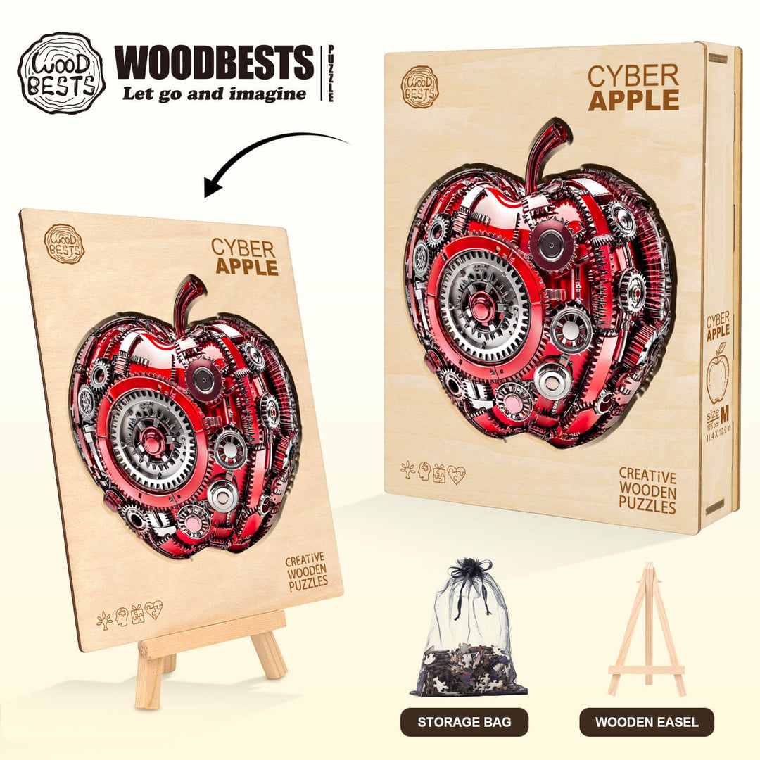 Cyber Apple Holz-Puzzle