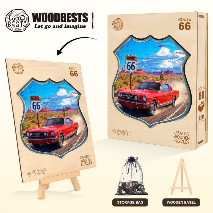 Route 66 Wooden Jigsaw Puzzle