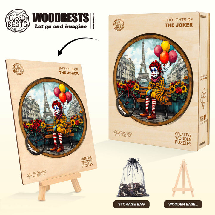 Gedanken des Jokers Holz-Puzzle