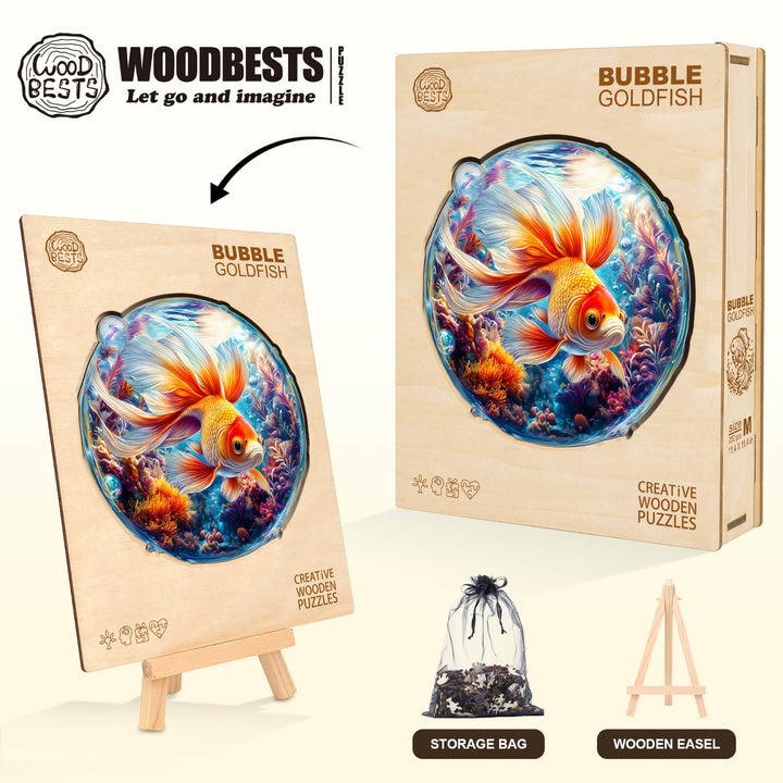 Bubble Goldfish Wooden Jigsaw Puzzle