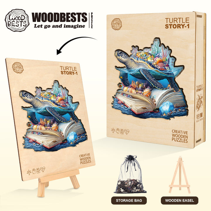 Turtle Story-1 Holz-Puzzle