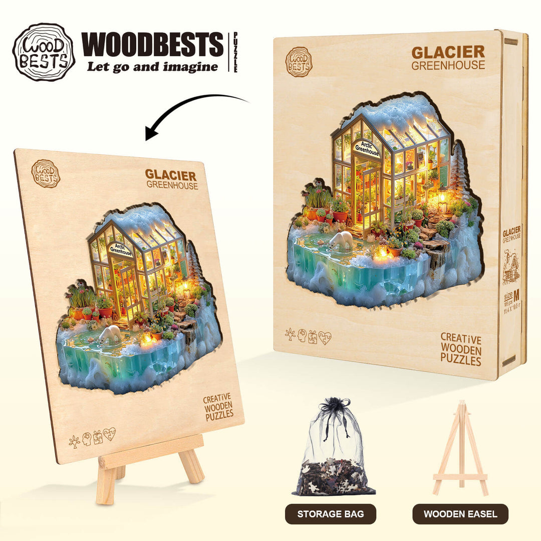 Glacier greenhouse Wooden Jigsaw Puzzle