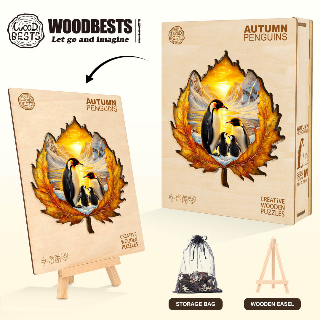 Autumn penguins Jigsaw Puzzle