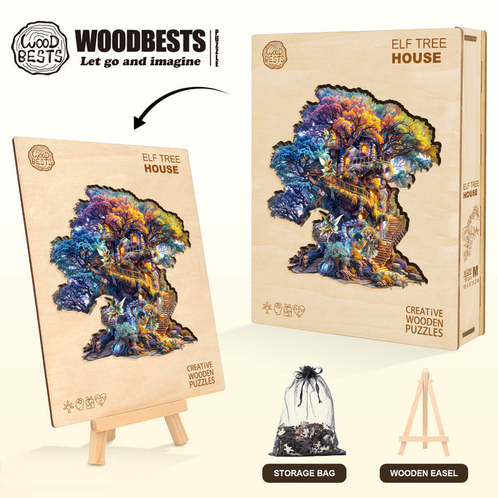 Puzzle en bois Elf Tree House