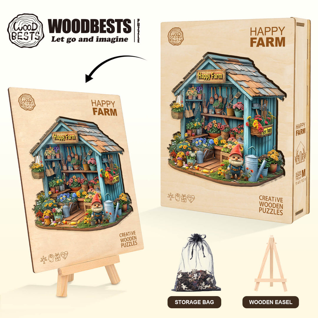 Happy Farm Holz-Puzzlespiel