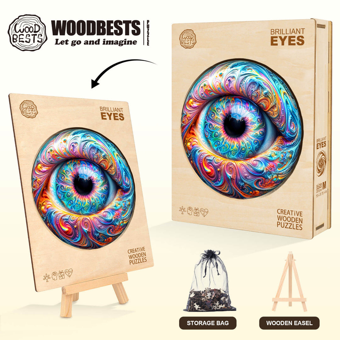Brilliant eyes Wooden Jigsaw Puzzle