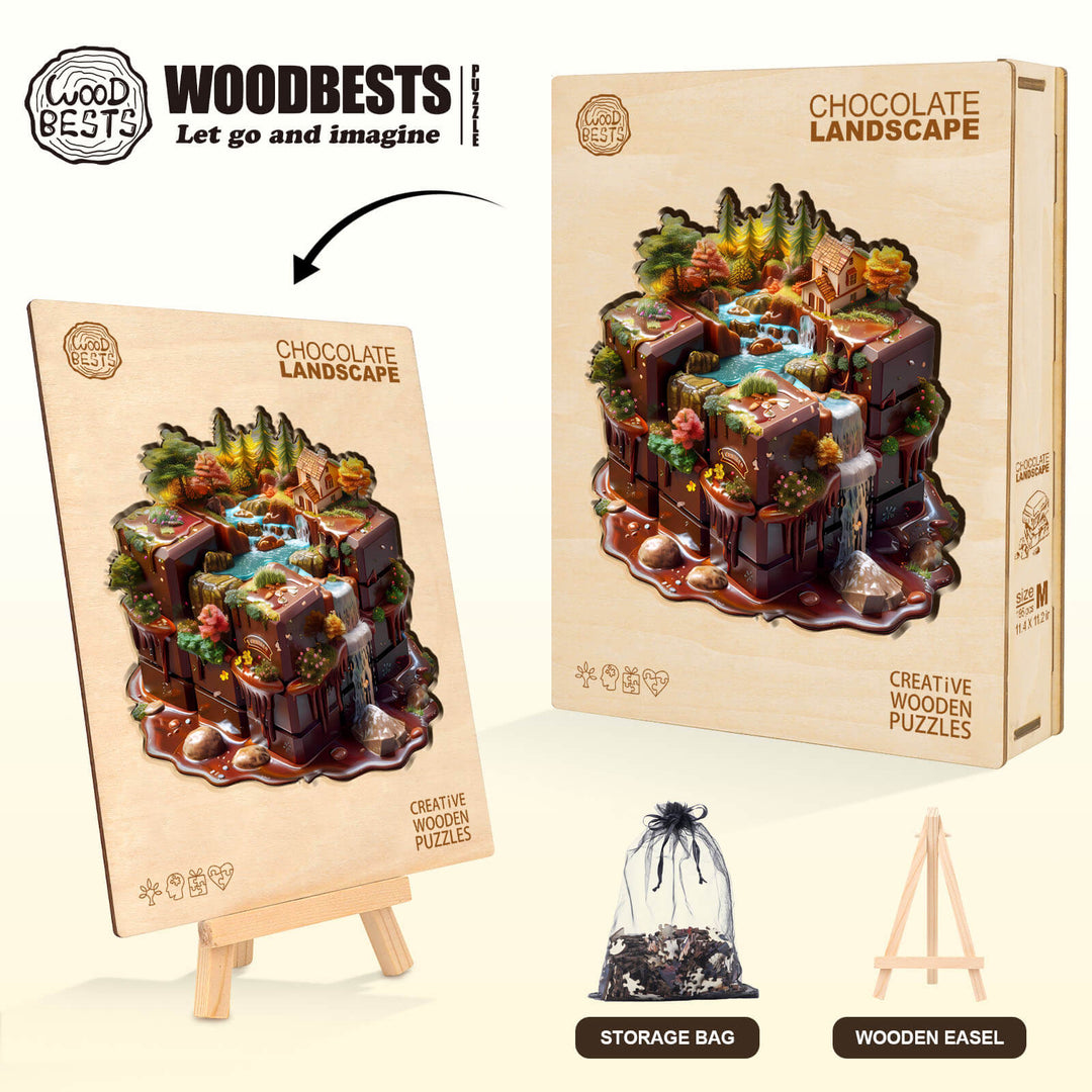 Chocolate Landscape Wooden Jigsaw Puzzle
