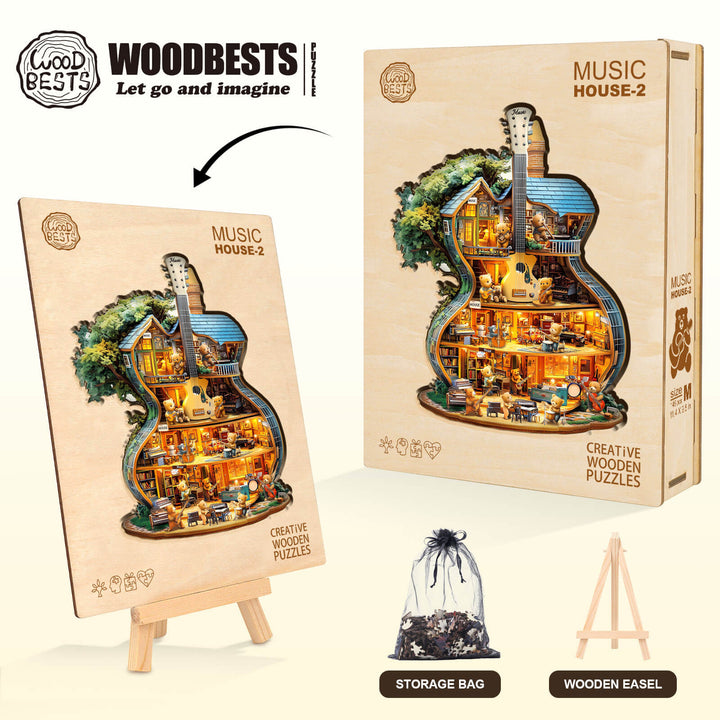 Music House-2 Wooden Jigsaw Puzzle