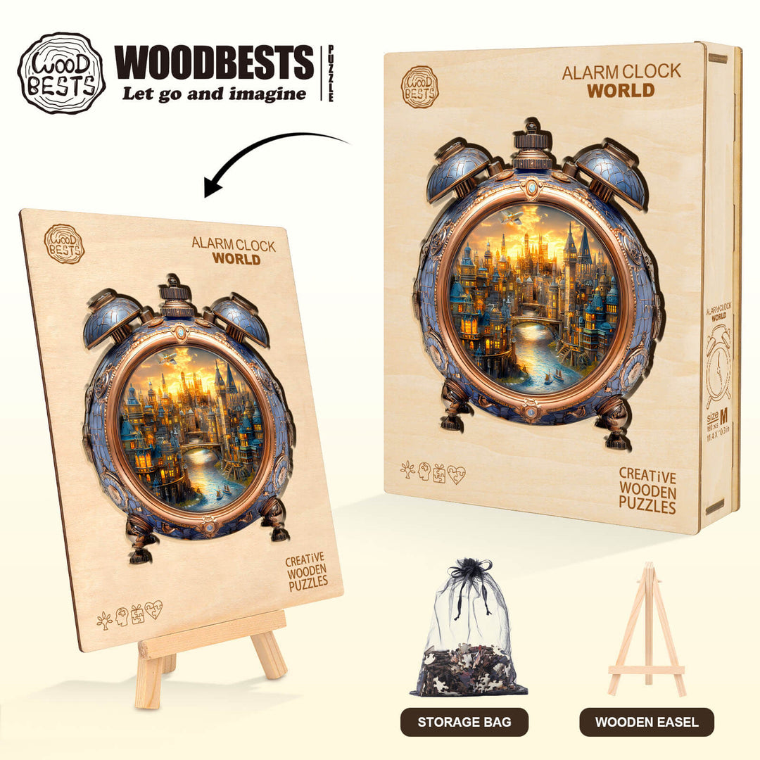 Wecker Welt Holz-Puzzle