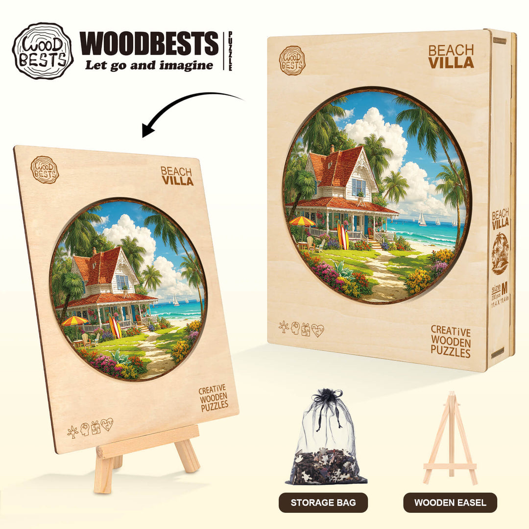 Beach Villa Wooden Jigsaw Puzzle