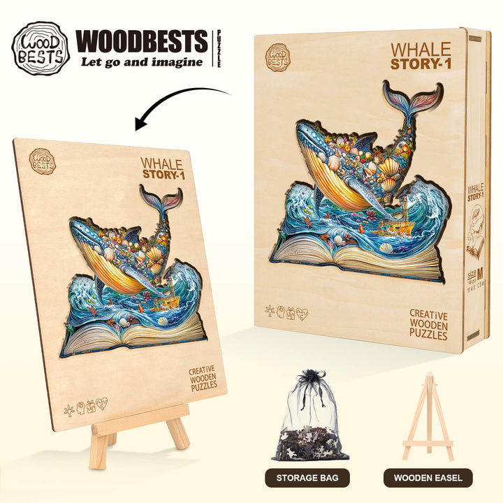 Puzzle en bois Histoire de la baleine-1