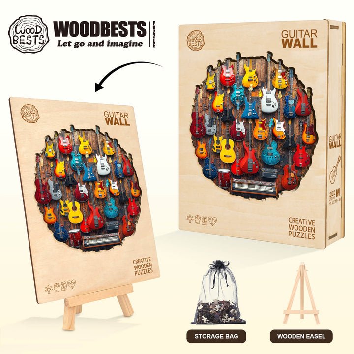 Guitar Wall Wooden Jigsaw Puzzle