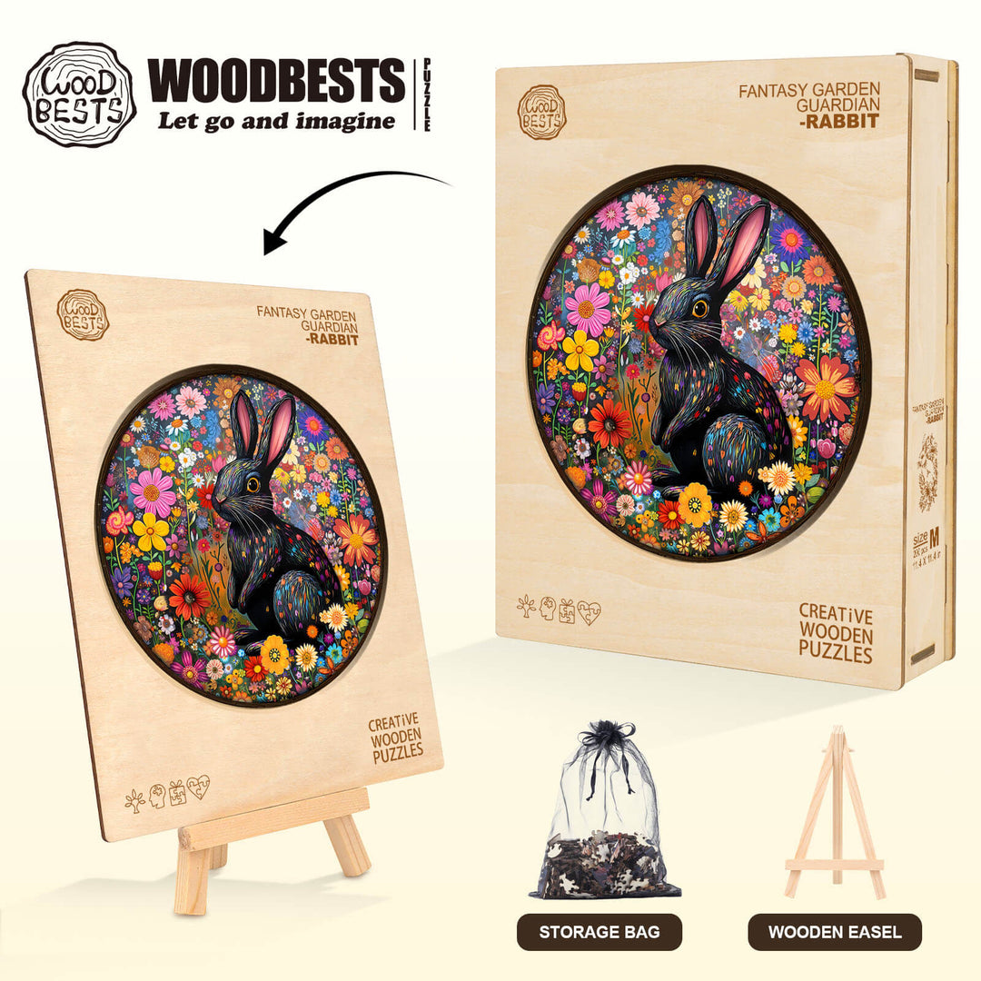 Fantasy Garden Guardian-Rabbit Wooden Jigsaw Puzzle