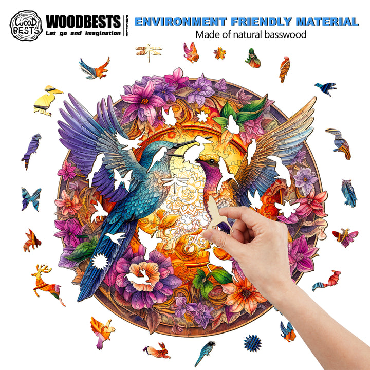Hummingbirds Wooden Jigsaw Puzzle