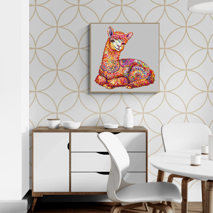 llama Wooden Jigsaw Puzzle