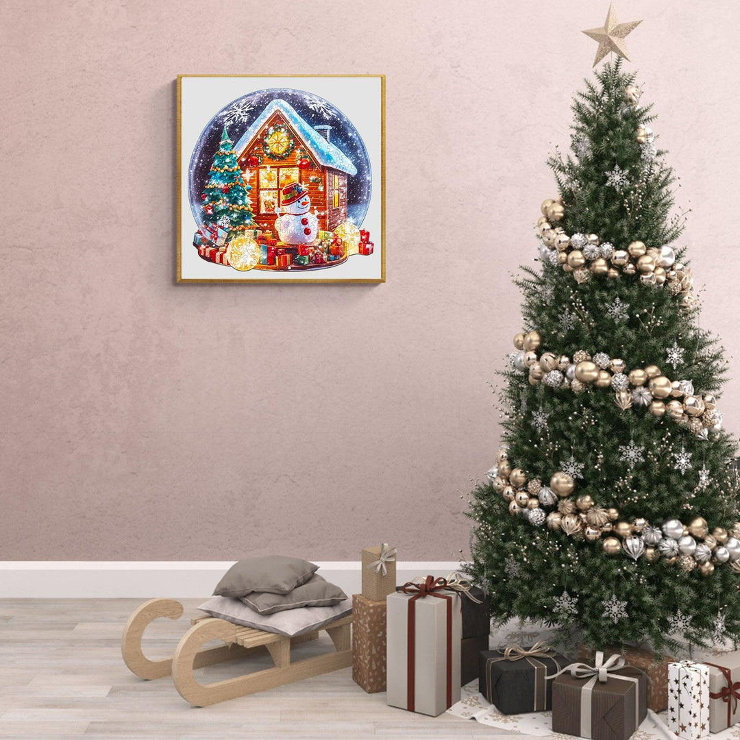 Christmas Cottage Wooden Jigsaw Puzzle