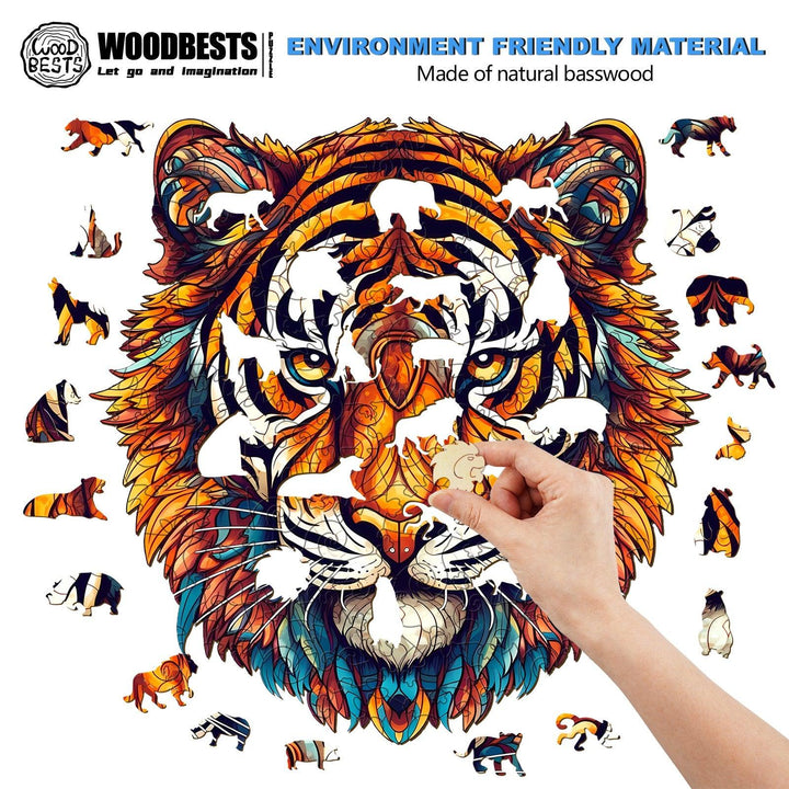 Brave Tiger Wooden Jigsaw Puzzle