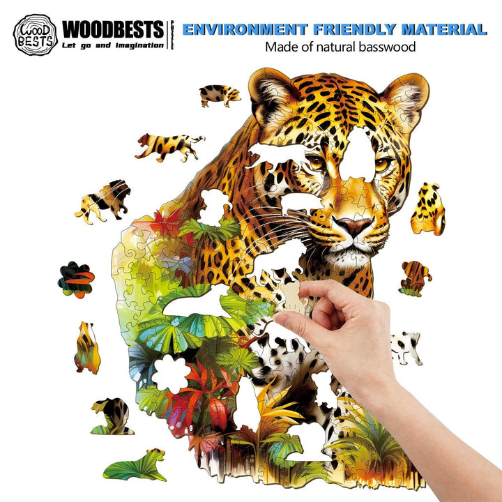 Jungle Cheetah Wooden Jigsaw Puzzle