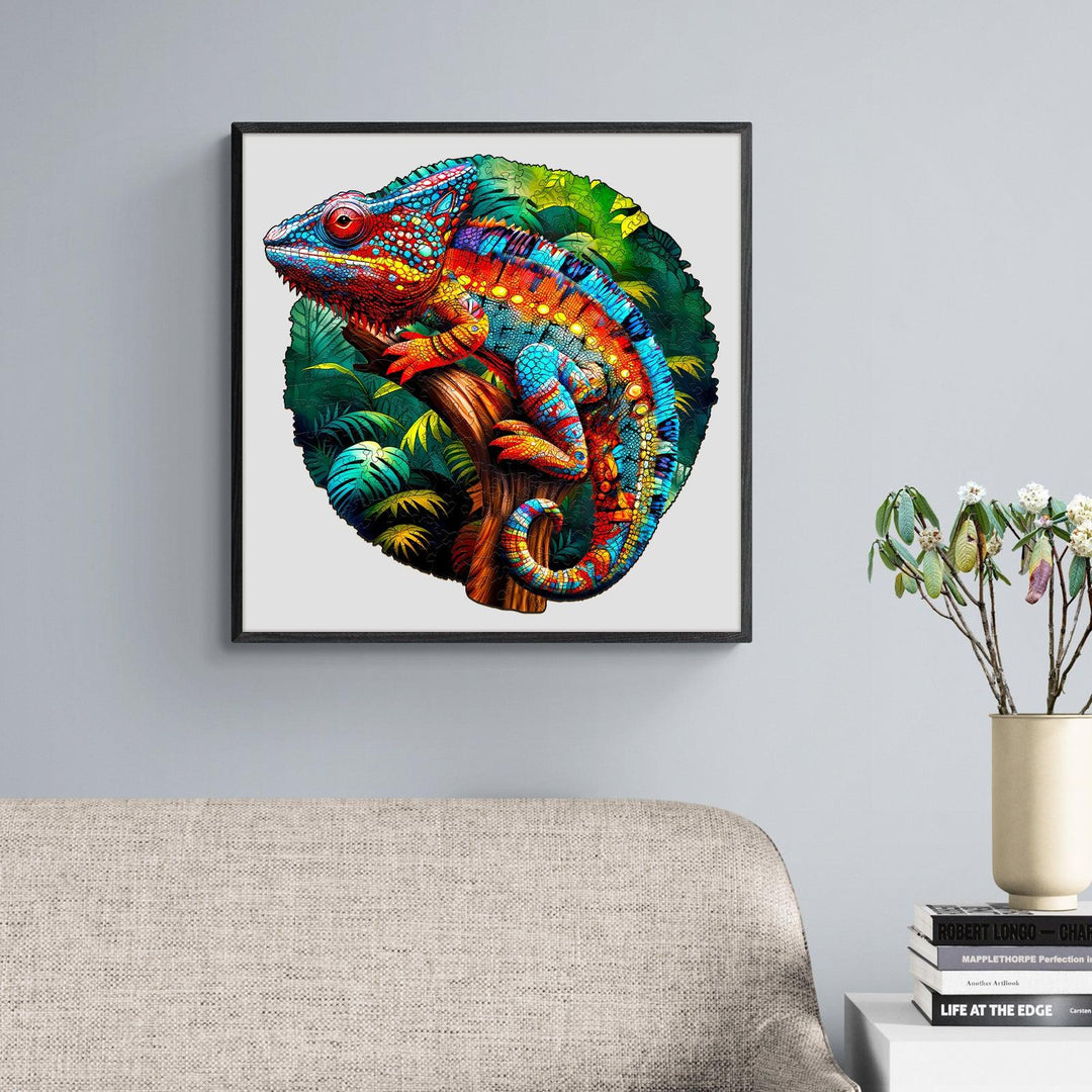 Forest Chameleon Wooden Jigsaw Puzzle