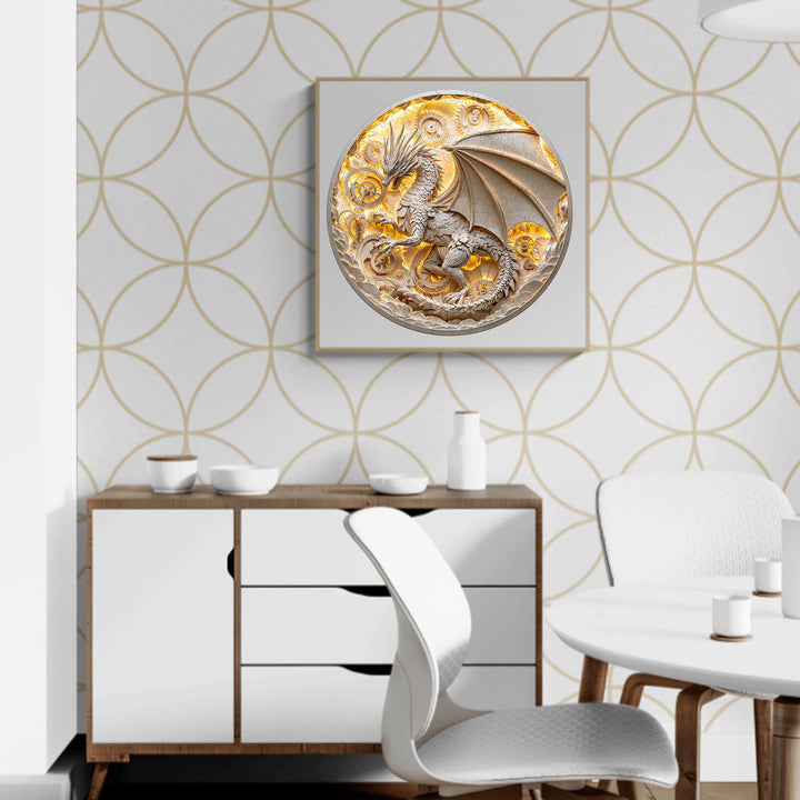 3D paper dragon Wooden Jigsaw Puzzle