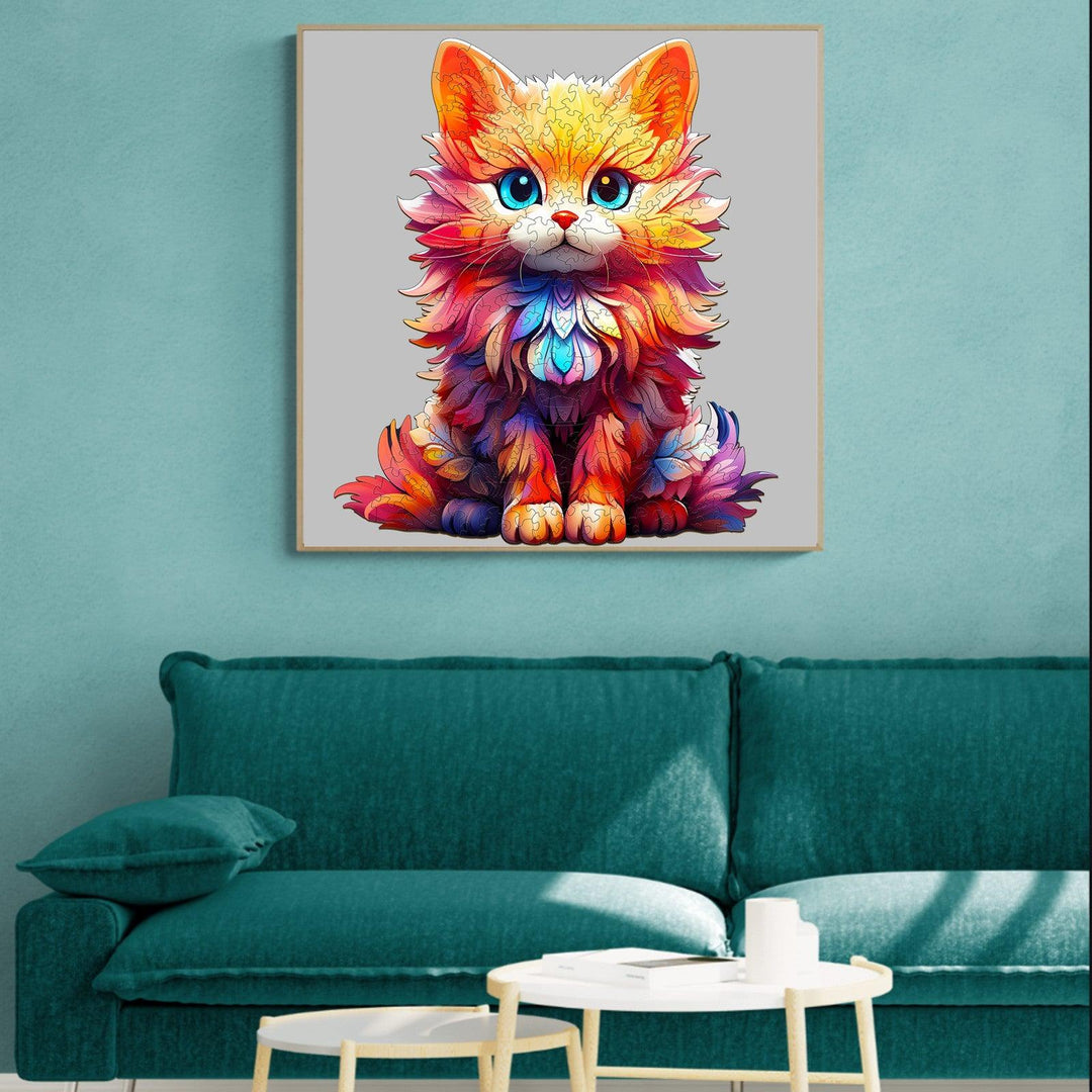 Docile Cat Wooden Jigsaw Puzzle