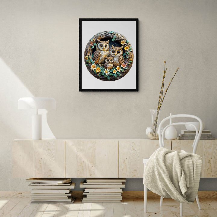 3D warm family Wooden Jigsaw Puzzle