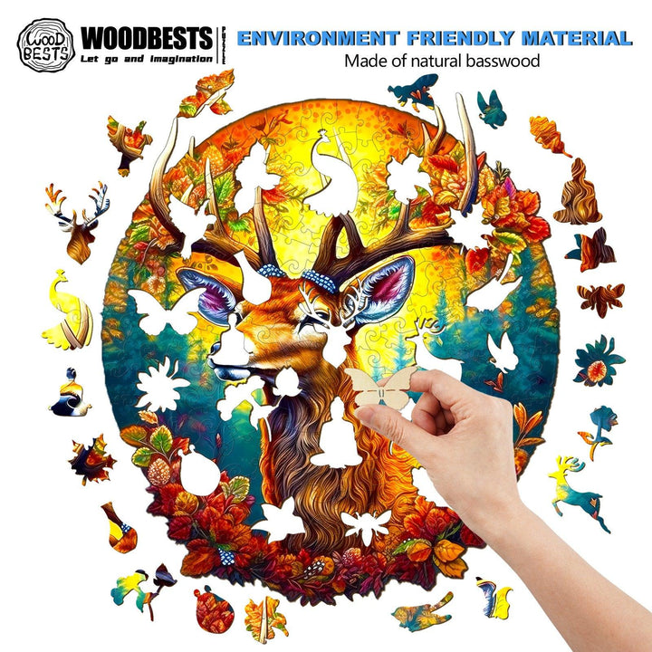 Deer Of Life-1 Wooden Jigsaw Puzzle