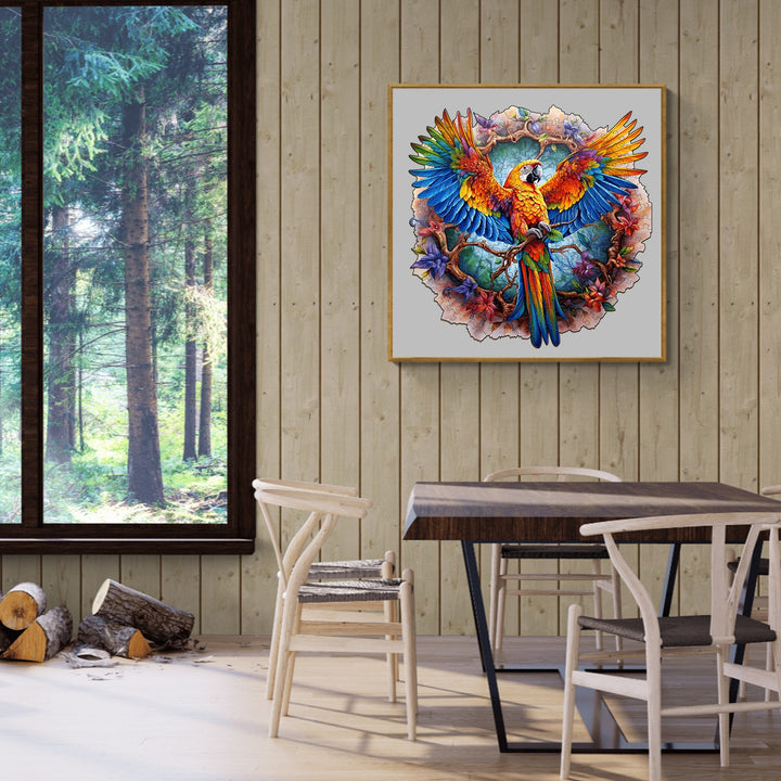 Lively Parrot Wooden Jigsaw Puzzle