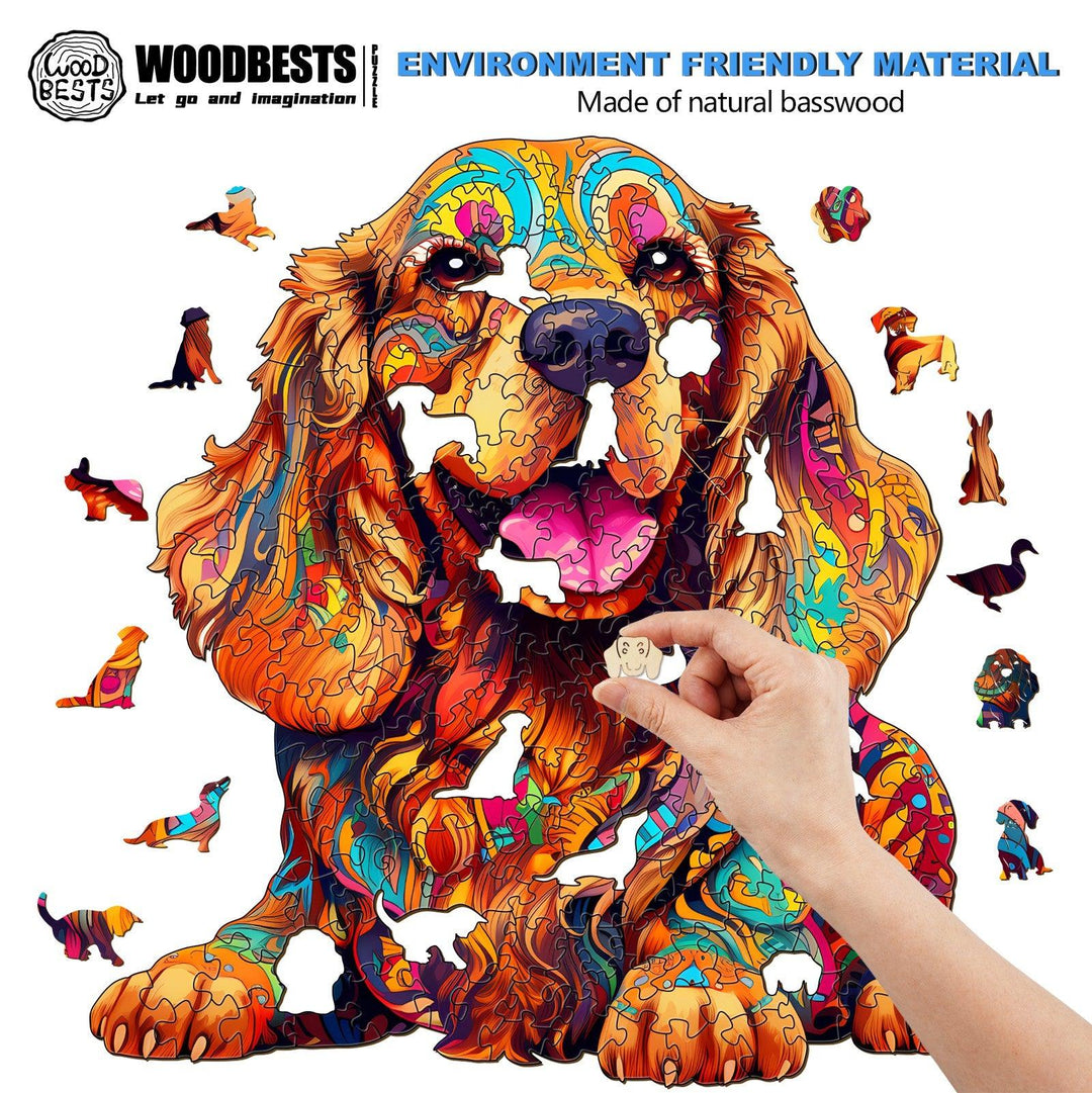 Cocker Spaniel-1 Wooden Jigsaw Puzzle