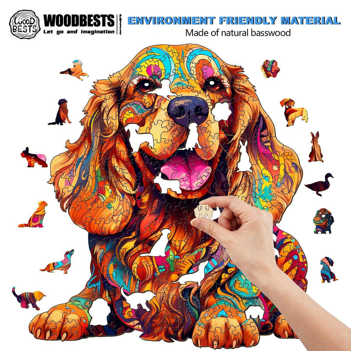 Cocker Spaniel-1 Wooden Jigsaw Puzzle