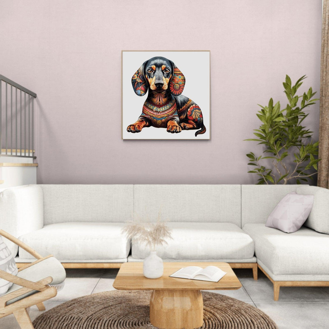Clever Dachshund Wooden Jigsaw Puzzle