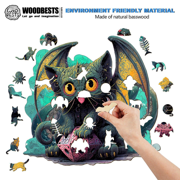 Cat Cthulhu Wooden Jigsaw Puzzle