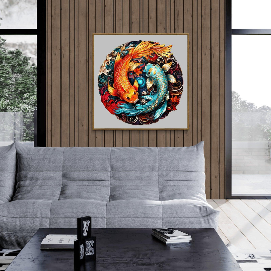 Yin Yang Fish-1 Wooden Jigsaw Puzzle