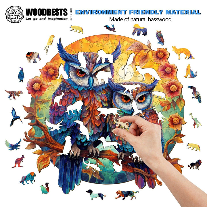 Owl Family Wooden Jigsaw Puzzle