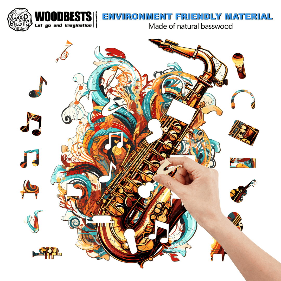The Melodious Saxophone Wooden Jigsaw Puzzle