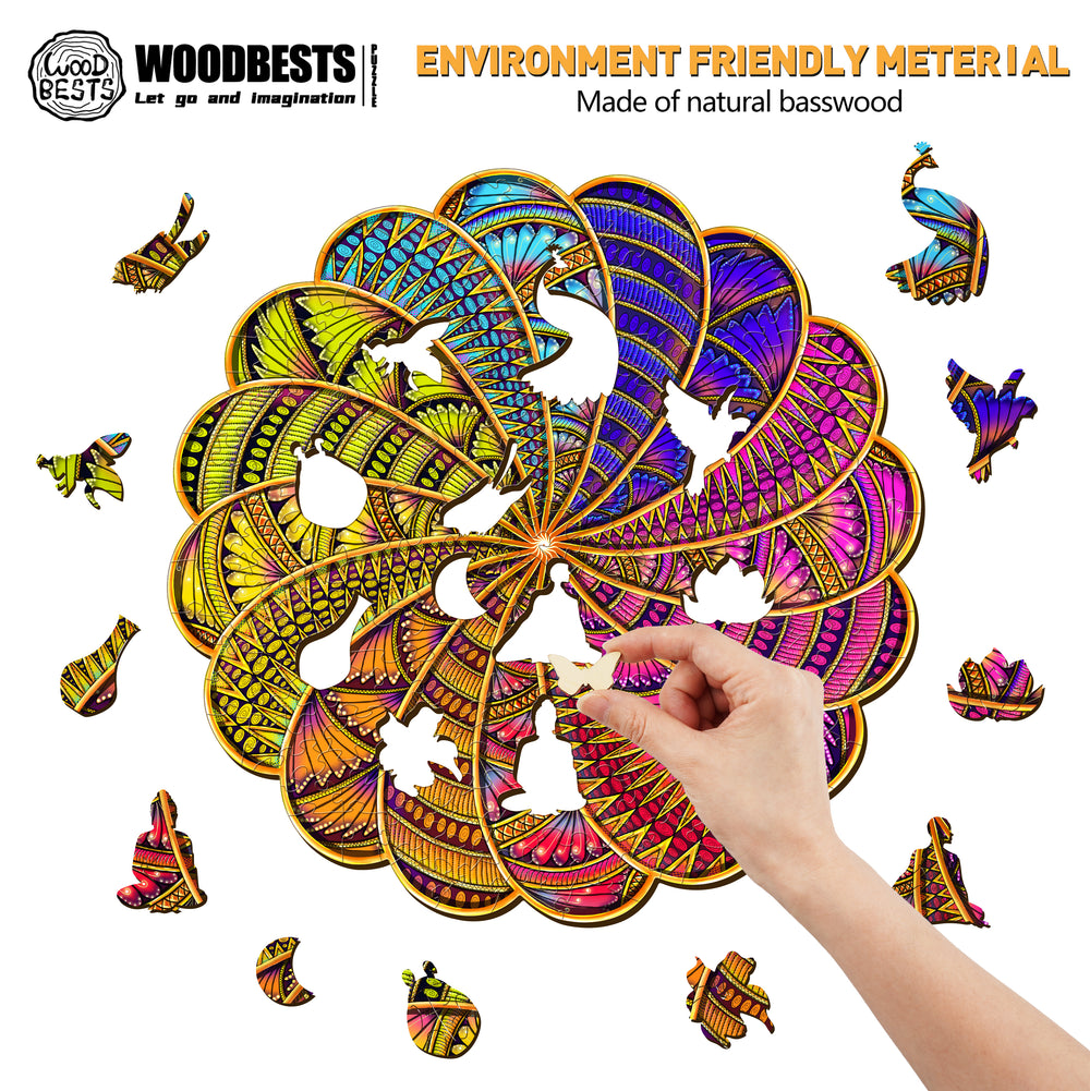 Mandala-4 Wooden Jigsaw Puzzle