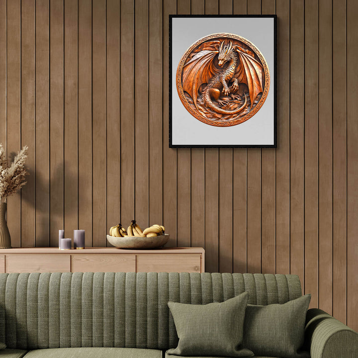 3D sculpture dragon Wooden Jigsaw Puzzle