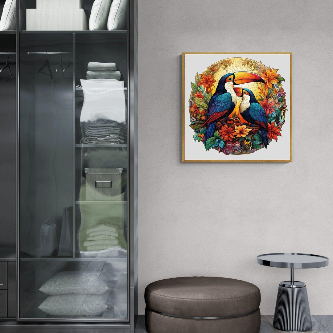 Colorful Toucans Wooden Jigsaw Puzzle