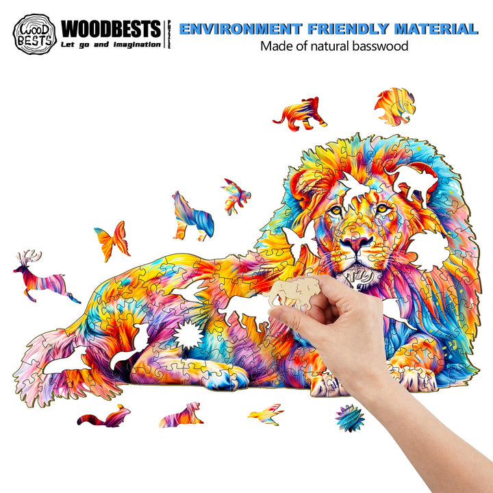 Lion Wooden Jigsaw Puzzle