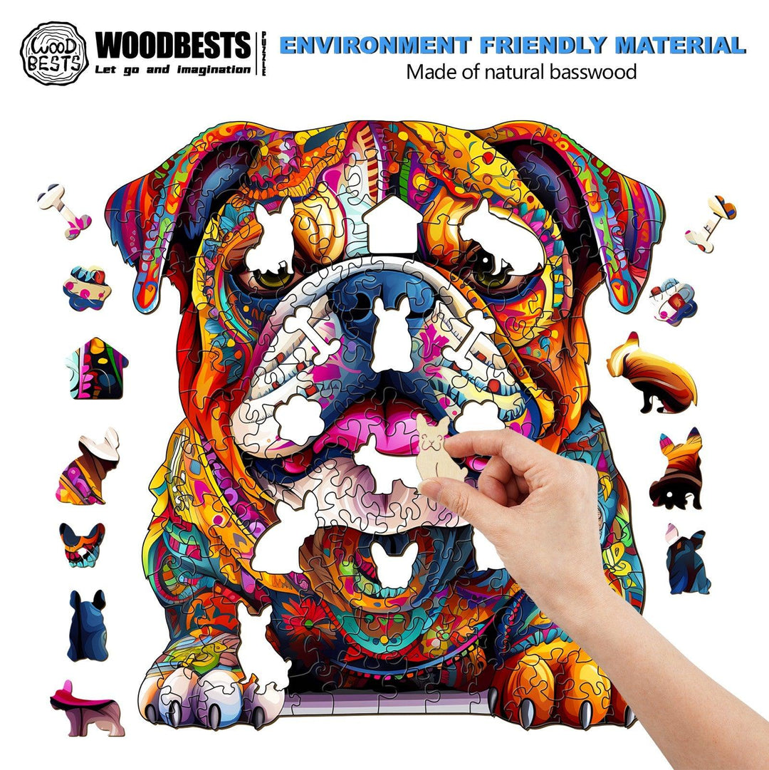 Bulldog Wooden Jigsaw Puzzle