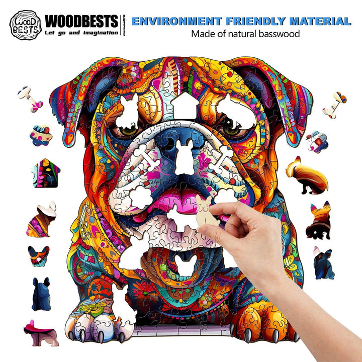 Bulldog Wooden Jigsaw Puzzle